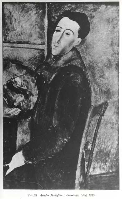Archivio Fotografico della Soprintendenza Archeologia, Belle Arti e Paesaggio per la città metropolitana di Milano — Amedeo Modigliani: Autoritratto (olio) 1919. — insieme